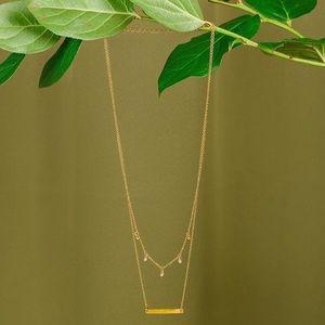 Causebox Fosterie Layered Gem Necklace NWT